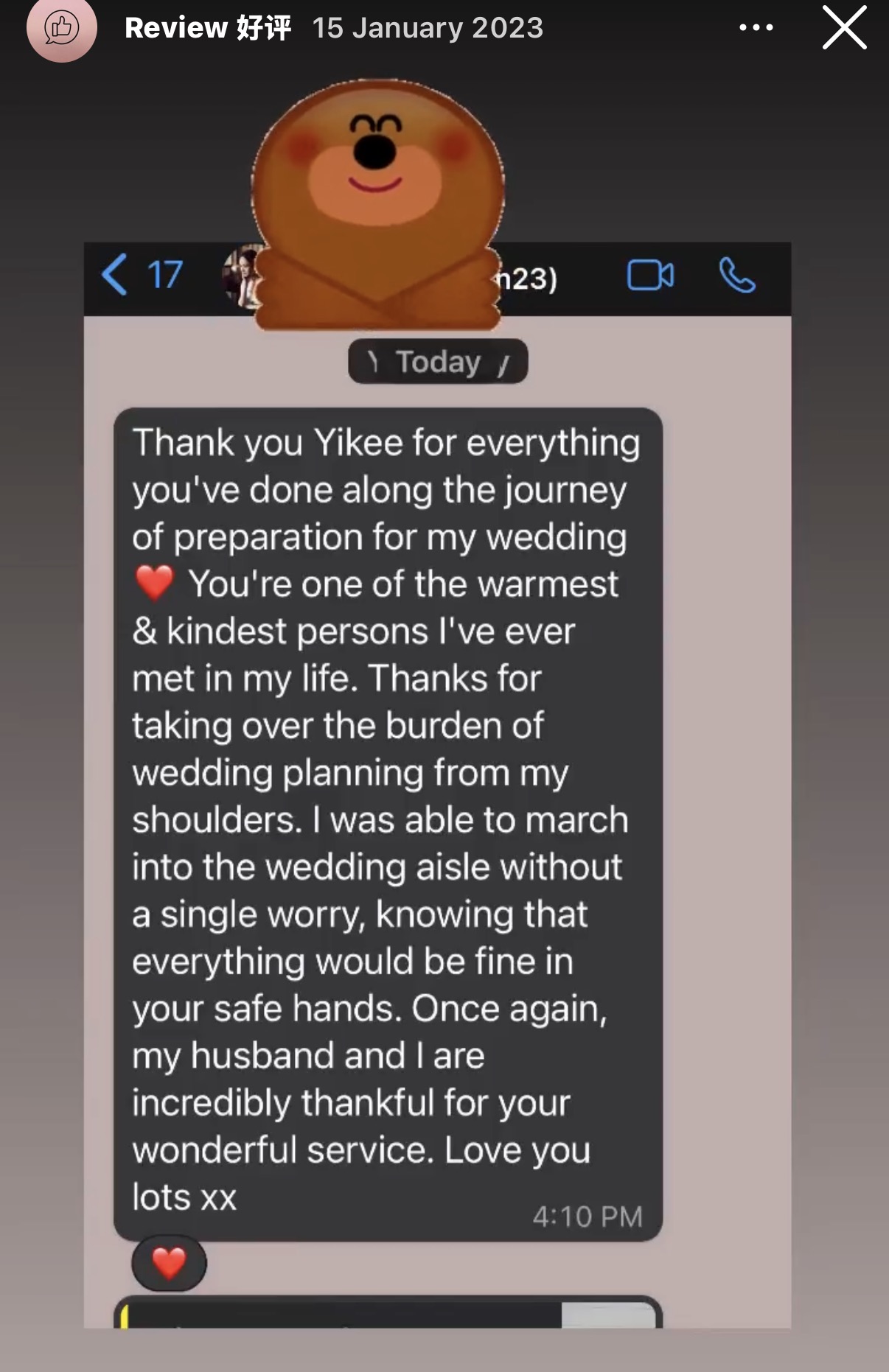 Customer review