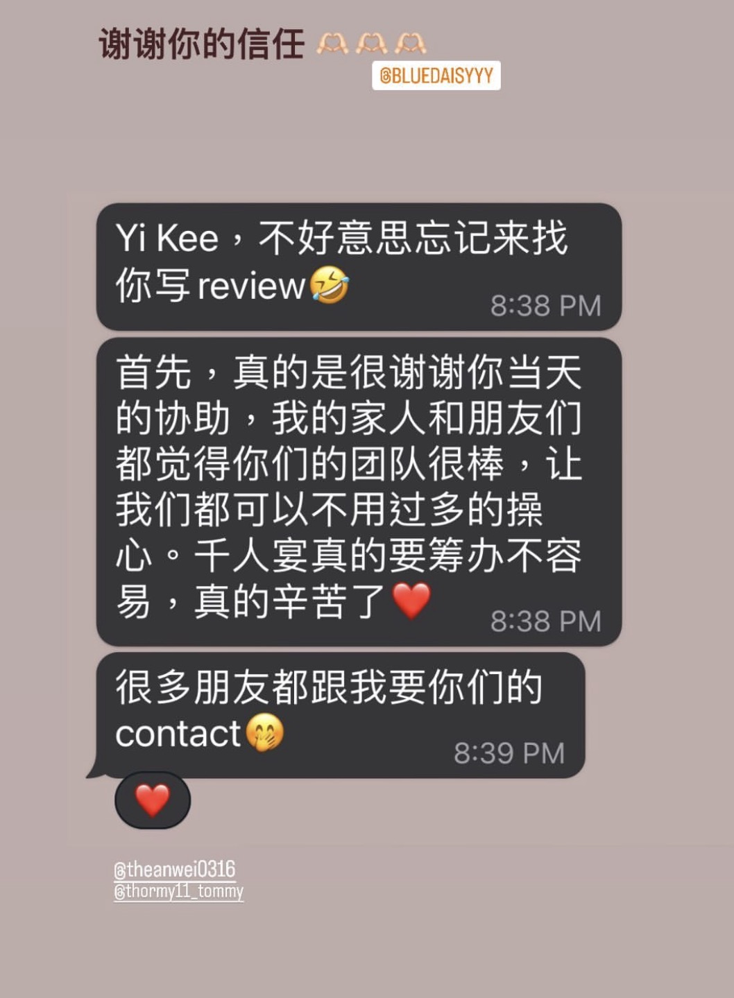 Customer review